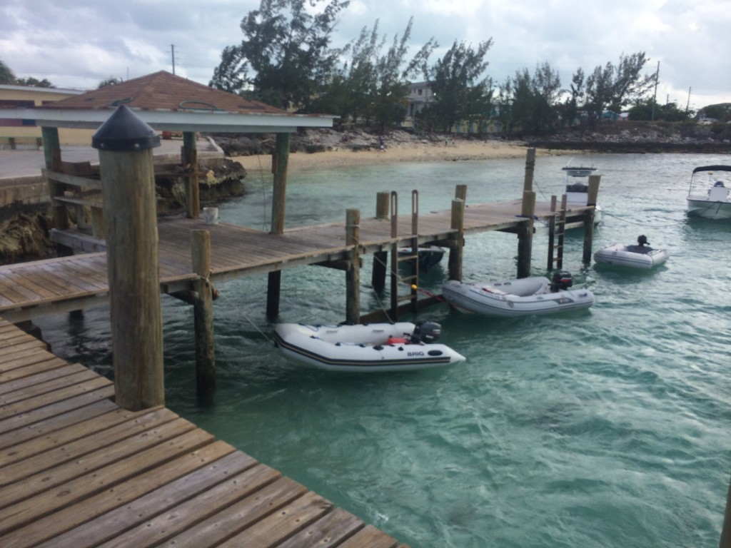 Dinghy dock at Black Point Cay