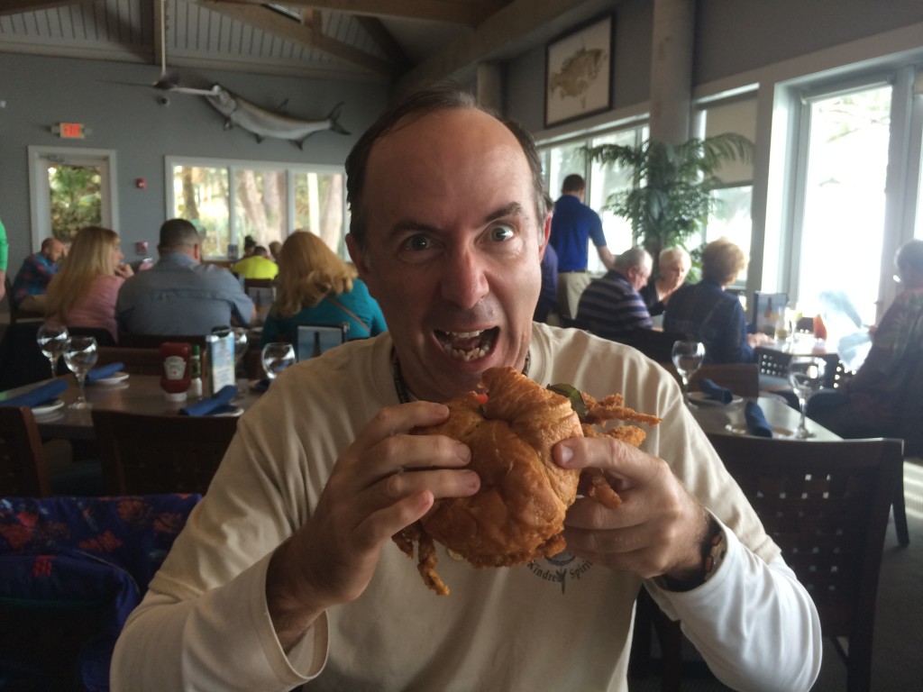 My Brother Shawn and his soft shelled crab BLT